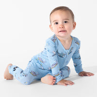 Shark School Bamboo Convertible Footie