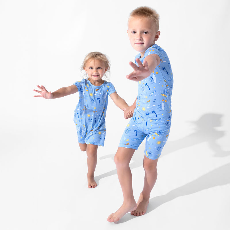 Baby Shark Surf Bamboo Kids Pajama Short Set