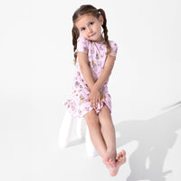 Tea Party Bamboo Girls' Short Sleeve Dress