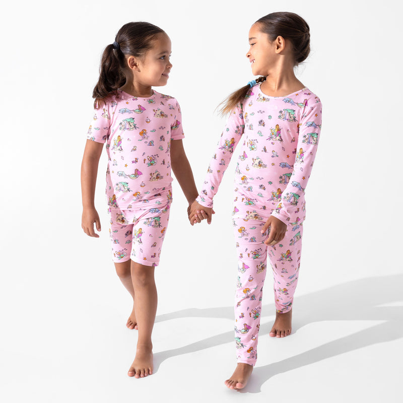 Mermaid Lagoon Bamboo Kids Pajama Short Set