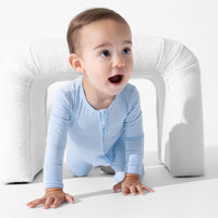 Sky Blue Bamboo Convertible Footie