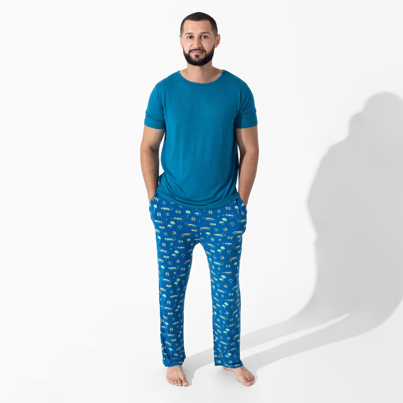 Monaco Blue Bamboo Men's Pajama Set