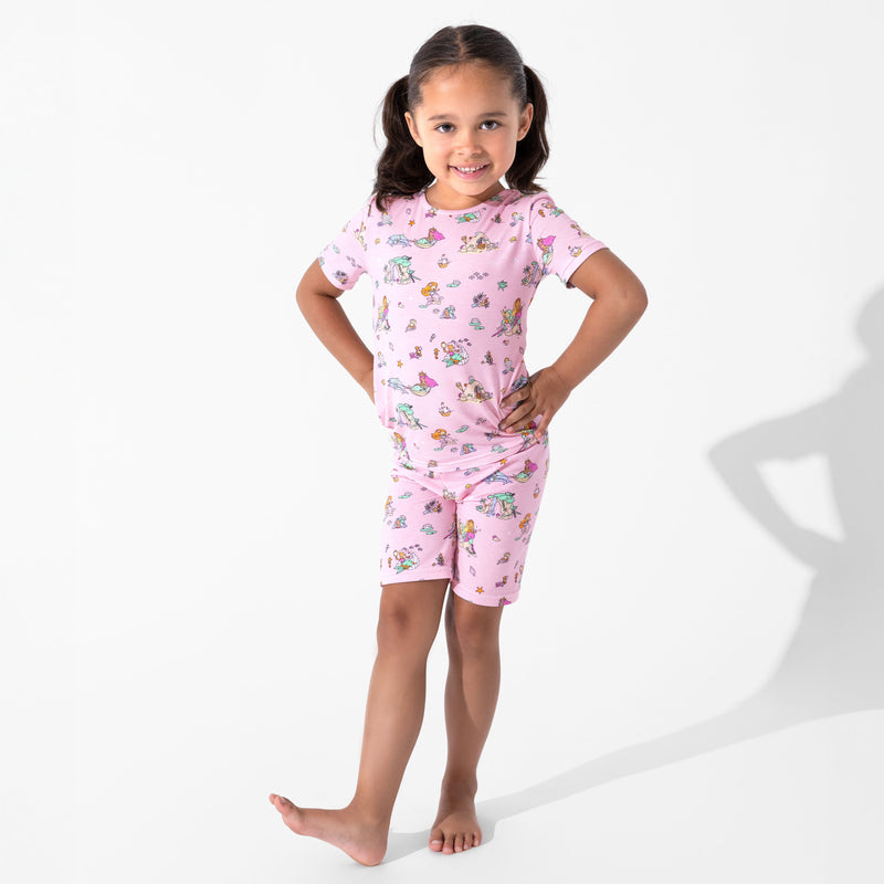 Mermaid Lagoon Bamboo Kids Pajama Short Set