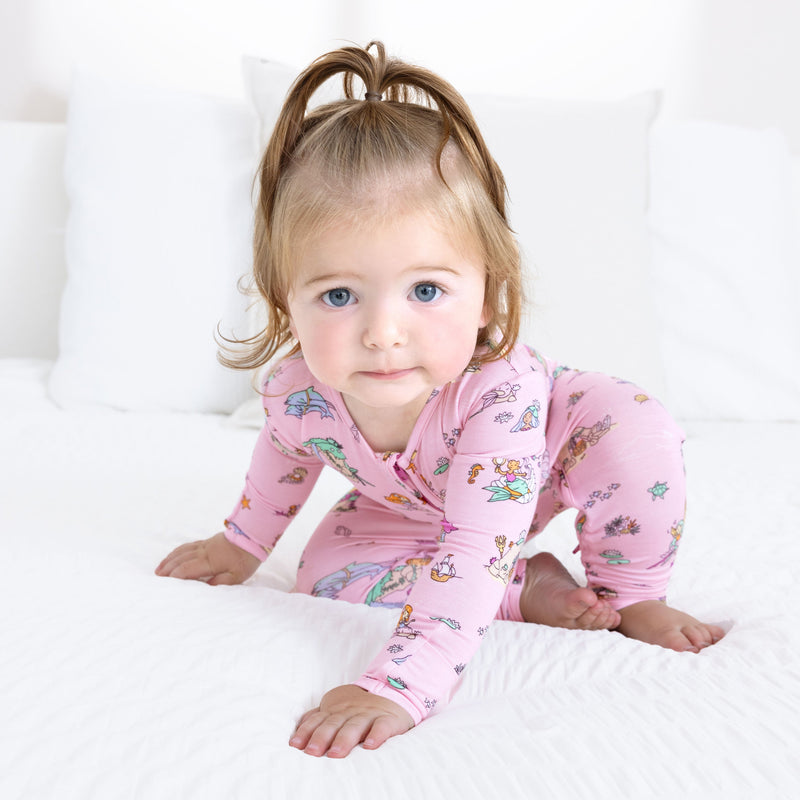 Mermaid Lagoon Bamboo Convertible Footie