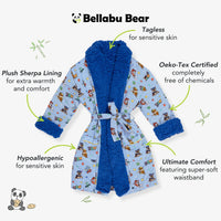 PAW Patrol: Varsity Blue Bamboo Kids Sherpa Robe