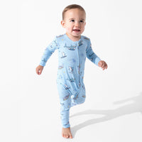 Shark School Bamboo Convertible Footie