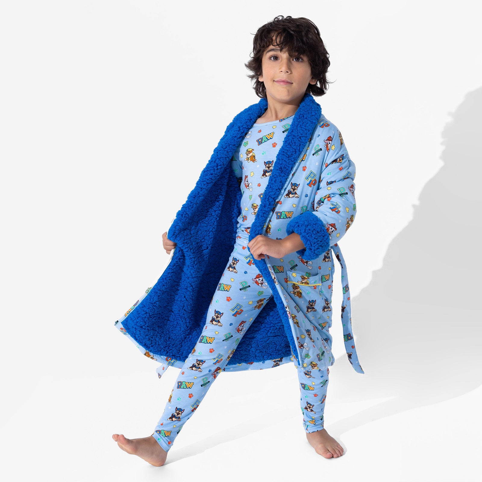 PAW Patrol: Varsity Blue Bamboo Kids Sherpa Robe