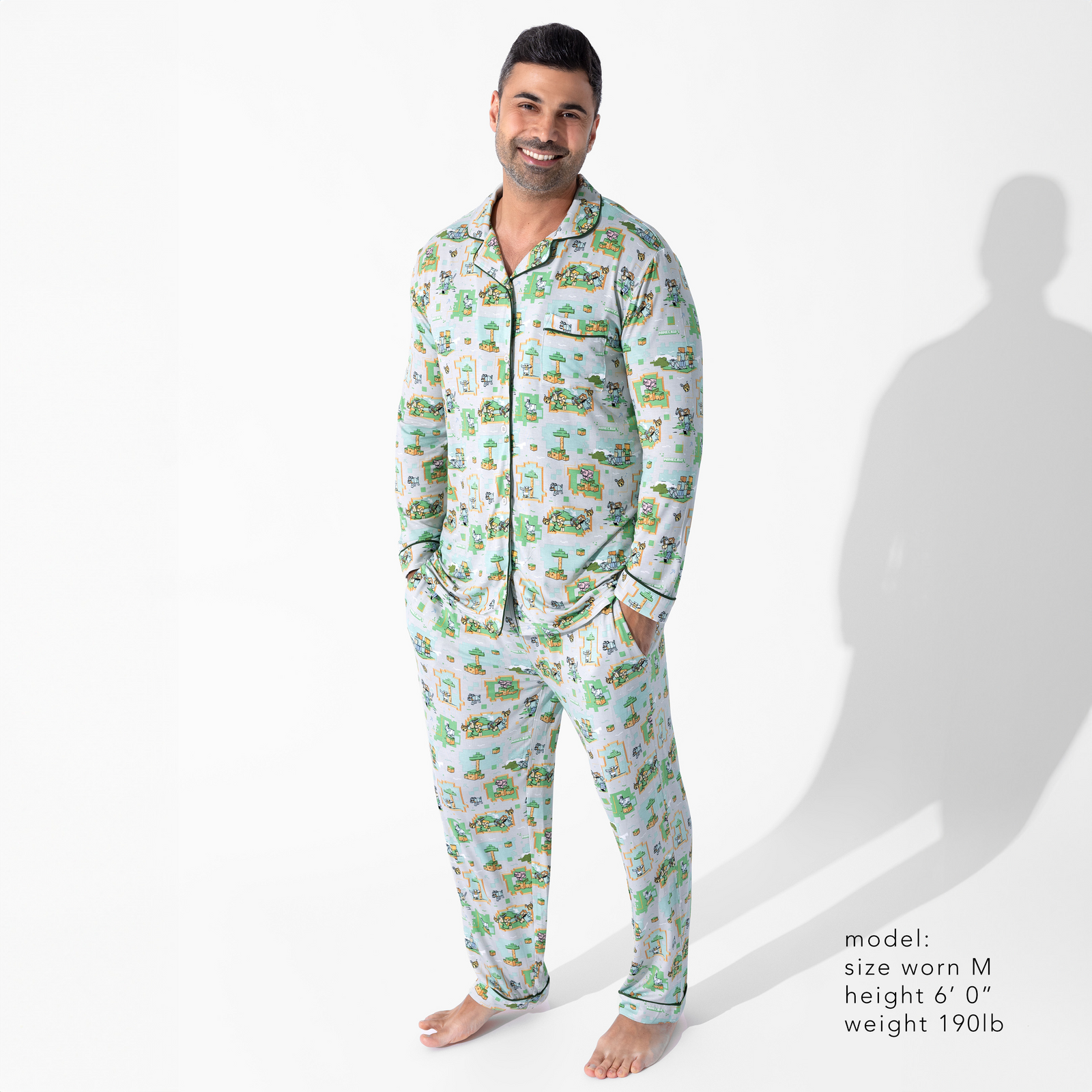Minecraft Overworld Dreams Bamboo Men's Pajama Set