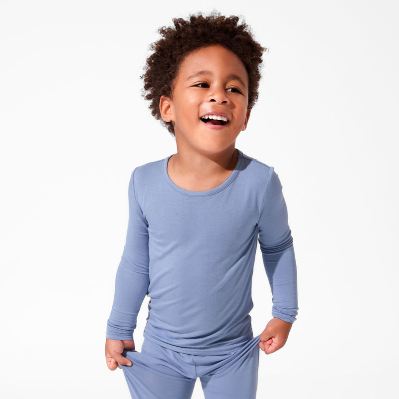 Mystic Blue Bamboo Kids Pajamas