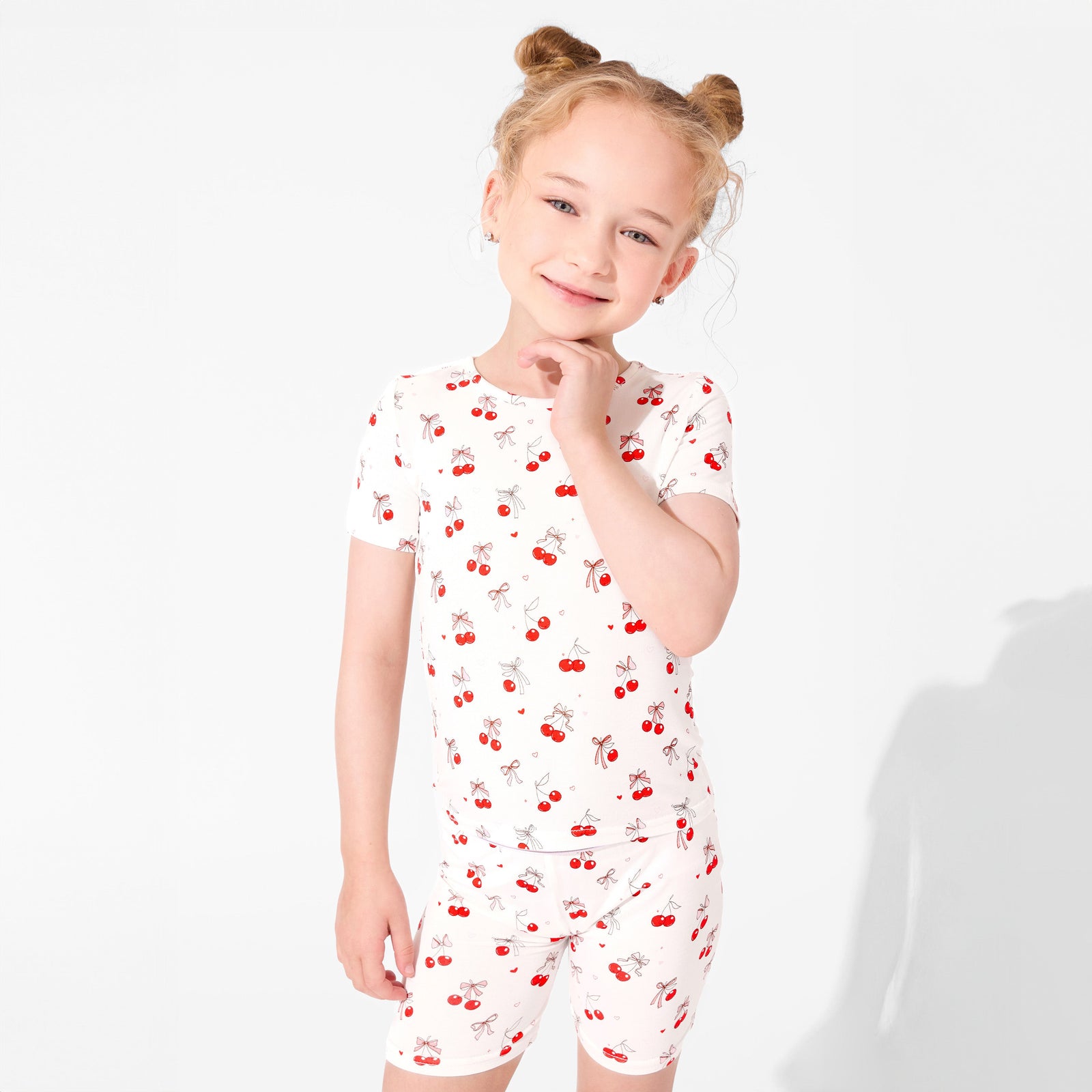 Cherry On Top Bamboo Kids Pajama Short Set