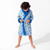 PAW Patrol: Varsity Blue Bamboo Kids Sherpa Robe