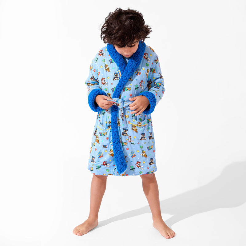 PAW Patrol: Varsity Blue Bamboo Kids Sherpa Robe