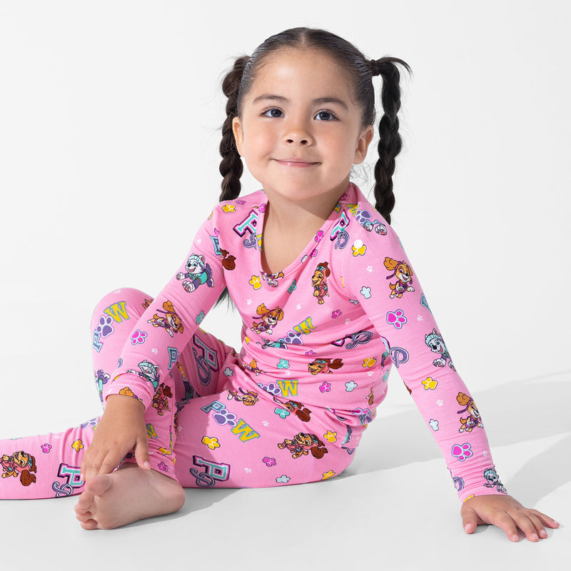 PAW Patrol: Varsity Pink Bamboo Kids Pajamas