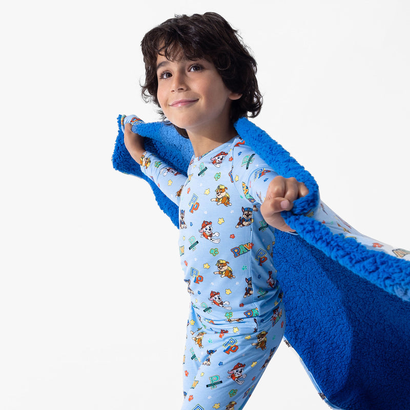 PAW Patrol: Varsity Blue Bamboo Sherpa Blanket