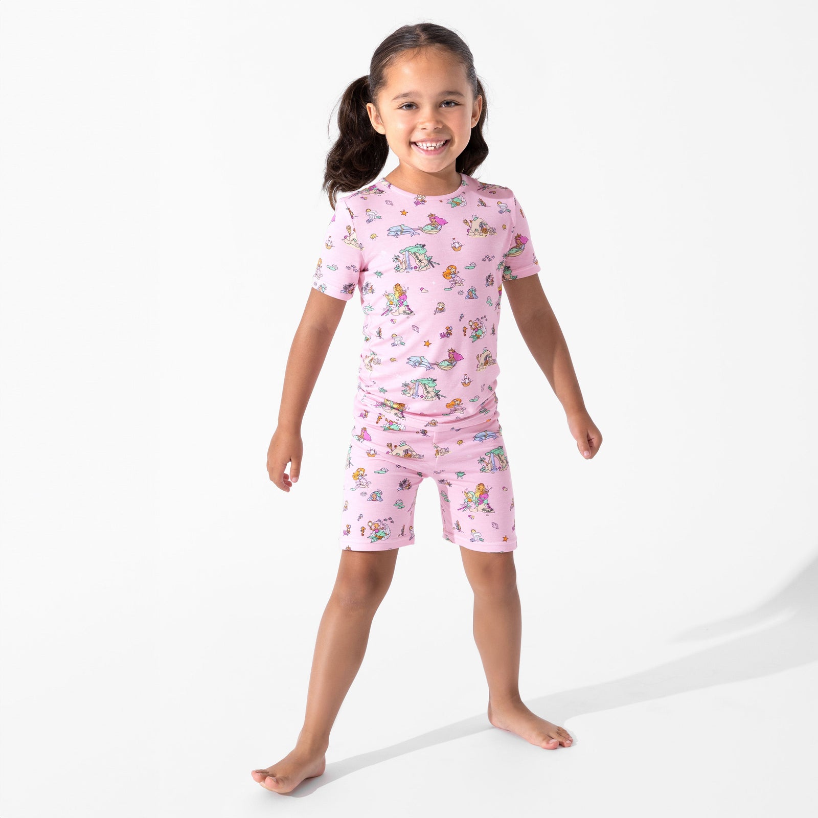 Mermaid Lagoon Bamboo Kids Pajama Short Set