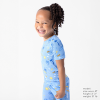 Baby Shark Surf Bamboo Kids Pajama Short Set