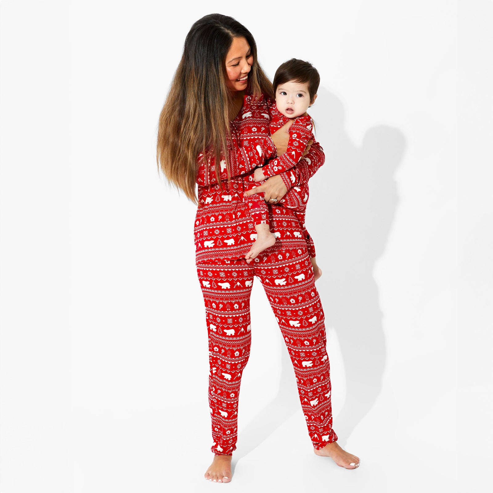 Polar Isle Red Bamboo Women's Pajama Set
