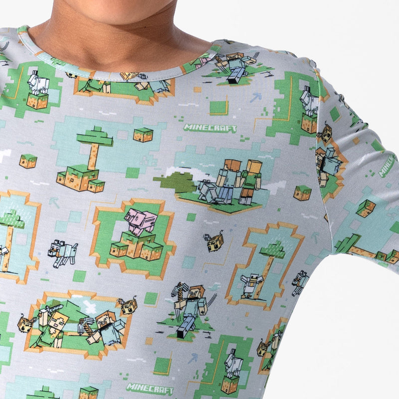 Minecraft Overworld Dreams Bamboo Kids Pajamas