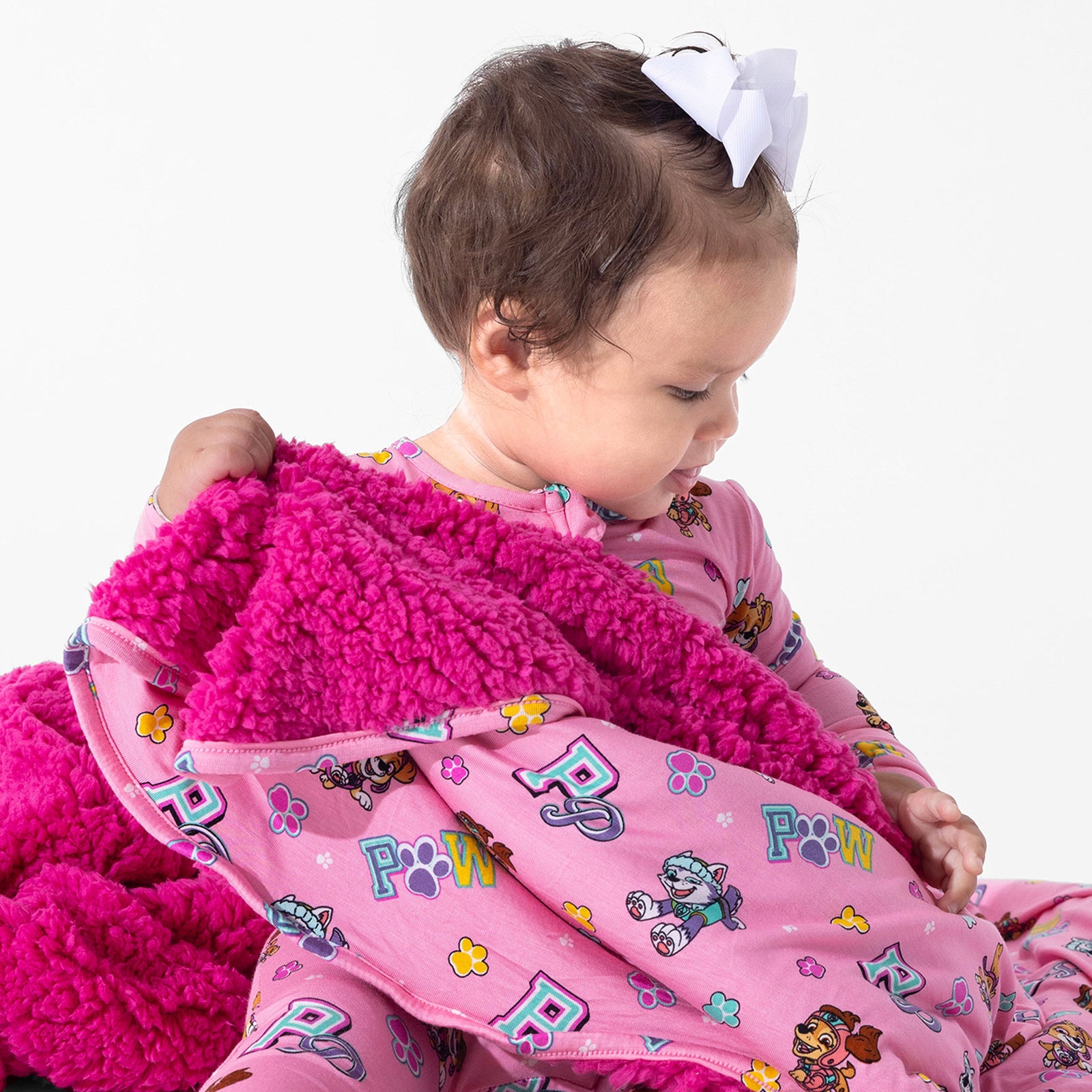 PAW Patrol: Varsity Pink Bamboo Sherpa Blanket
