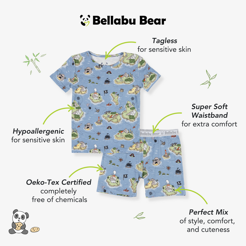 Pirate Cove Bamboo Kids Pajama Short Set