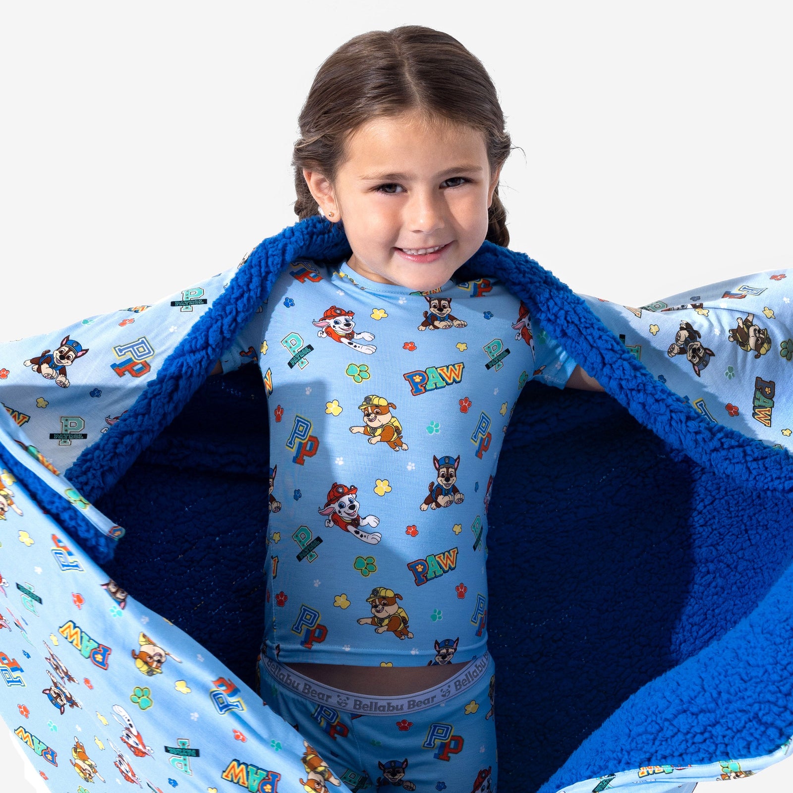 PAW Patrol: Varsity Blue Bamboo Sherpa Blanket