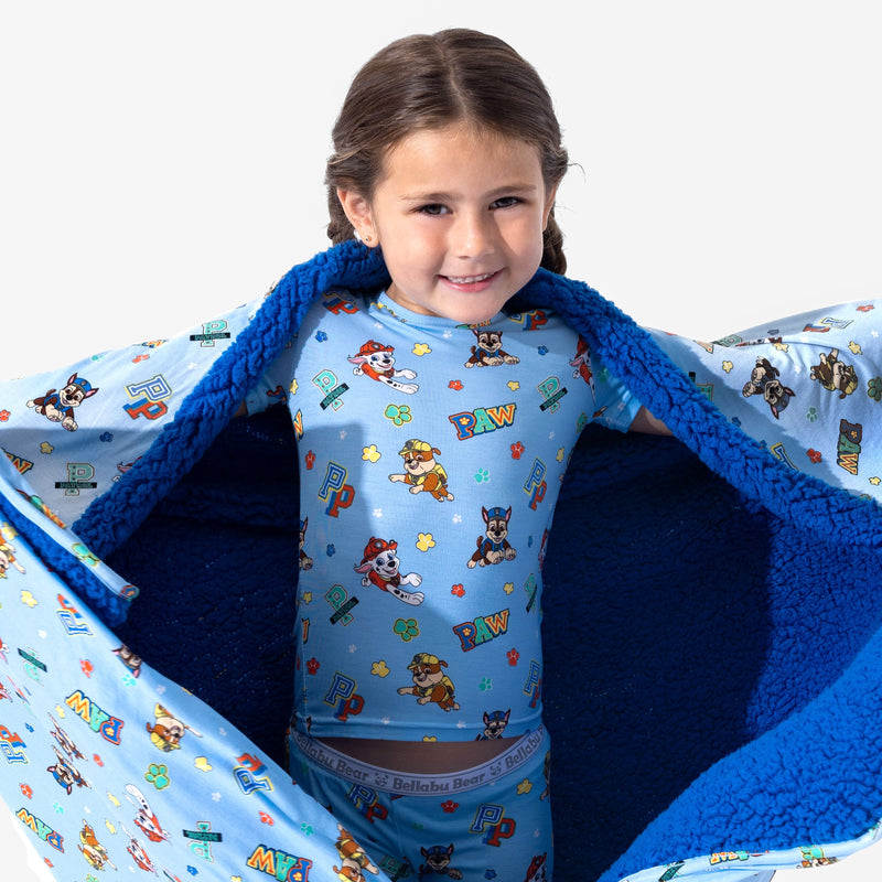 PAW Patrol: Varsity Blue Bamboo Sherpa Blanket