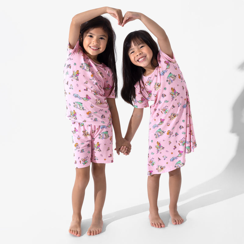 Mermaid Lagoon Bamboo Kids Pajama Short Set