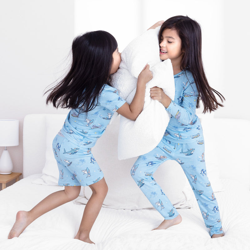 Shark School Bamboo Kids Pajama Short Set