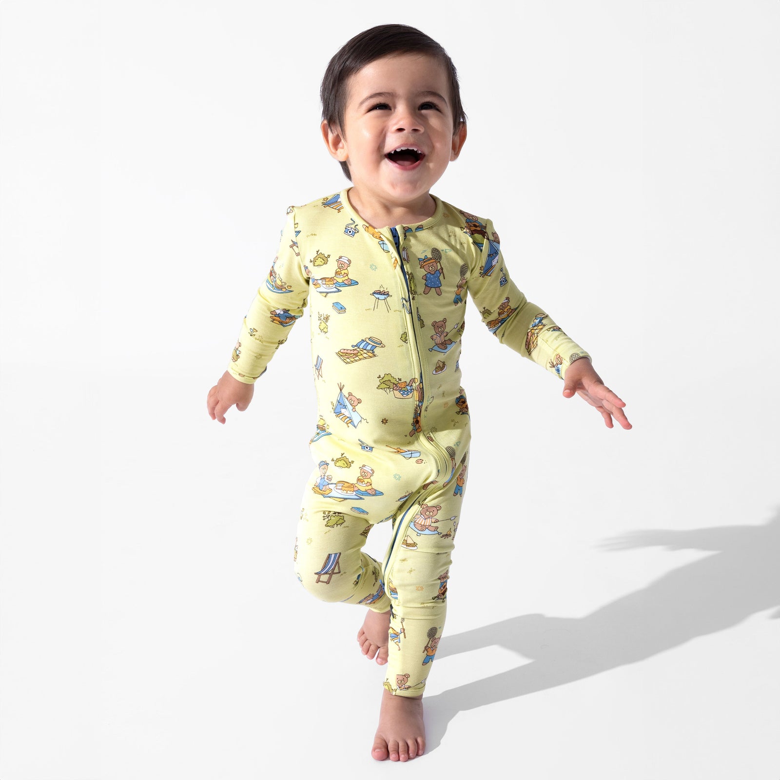 Teddy Bear Picnic Bamboo Convertible Footie