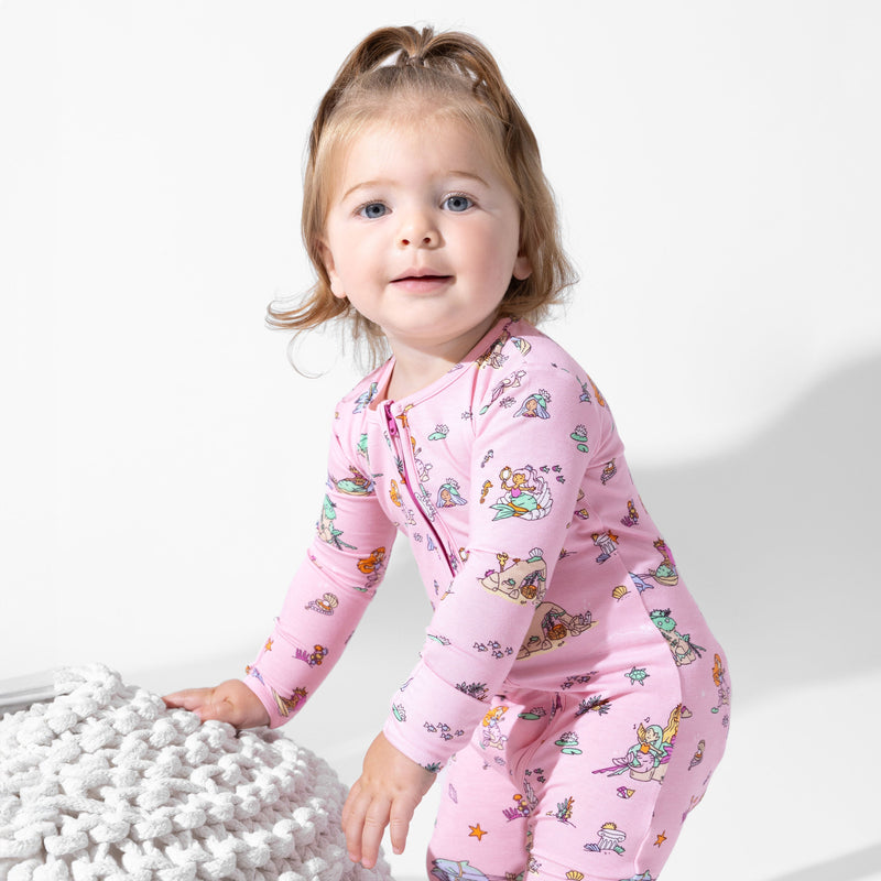 Mermaid Lagoon Bamboo Convertible Footie