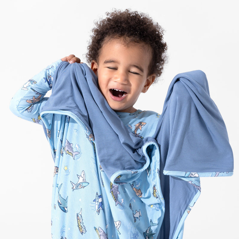 Shark School Bamboo Blanket