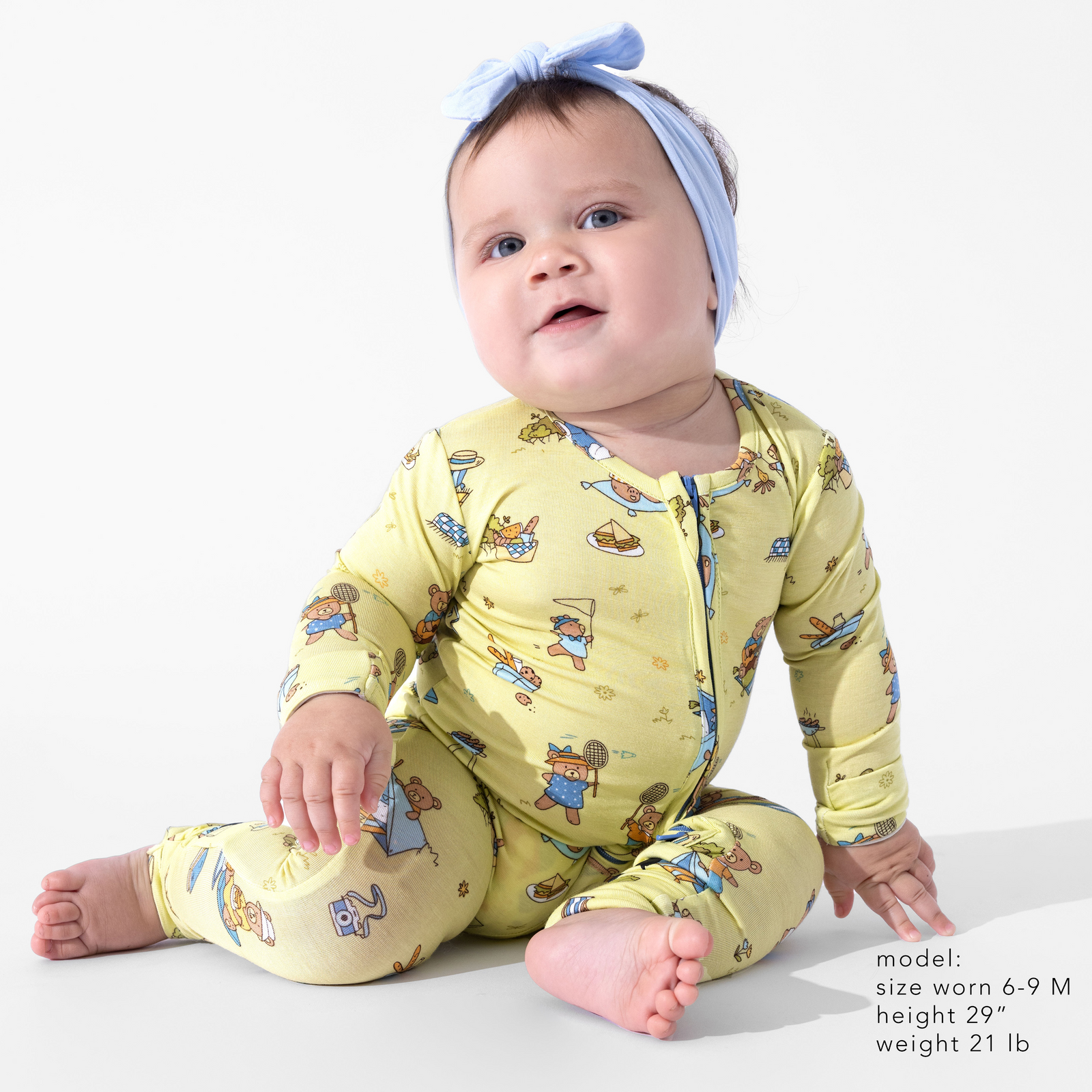 Teddy Bear Picnic Bamboo Convertible Footie