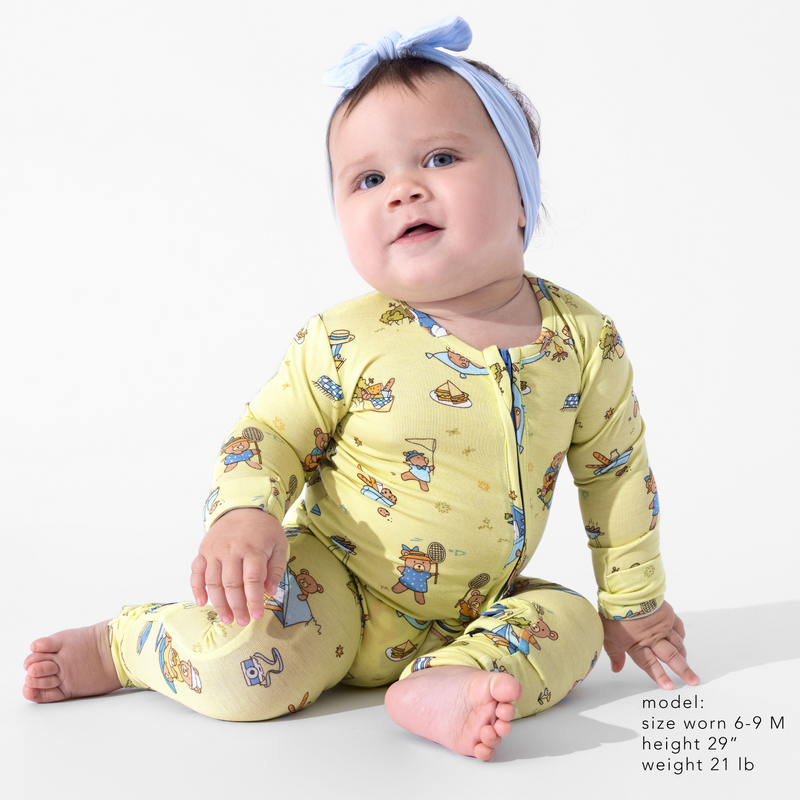 Teddy Bear Picnic Bamboo Convertible Footie