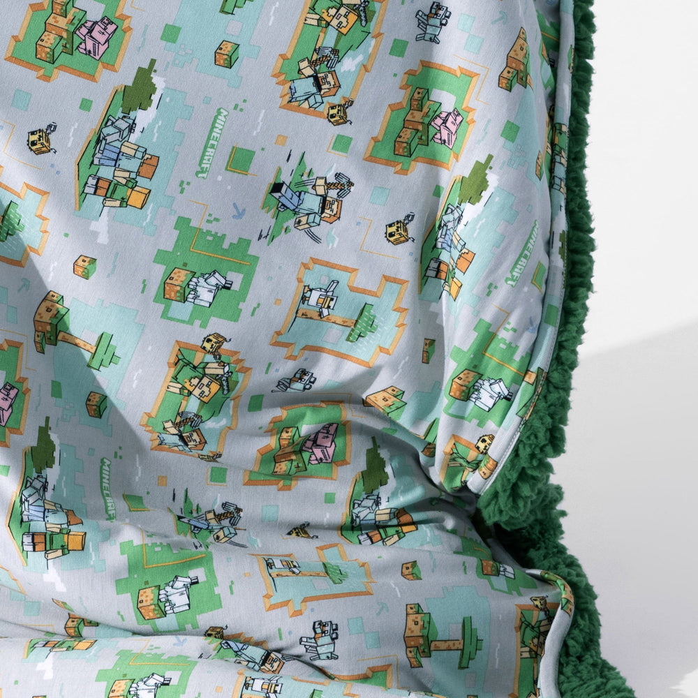 Minecraft Overworld Dreams Bamboo Sherpa Blanket