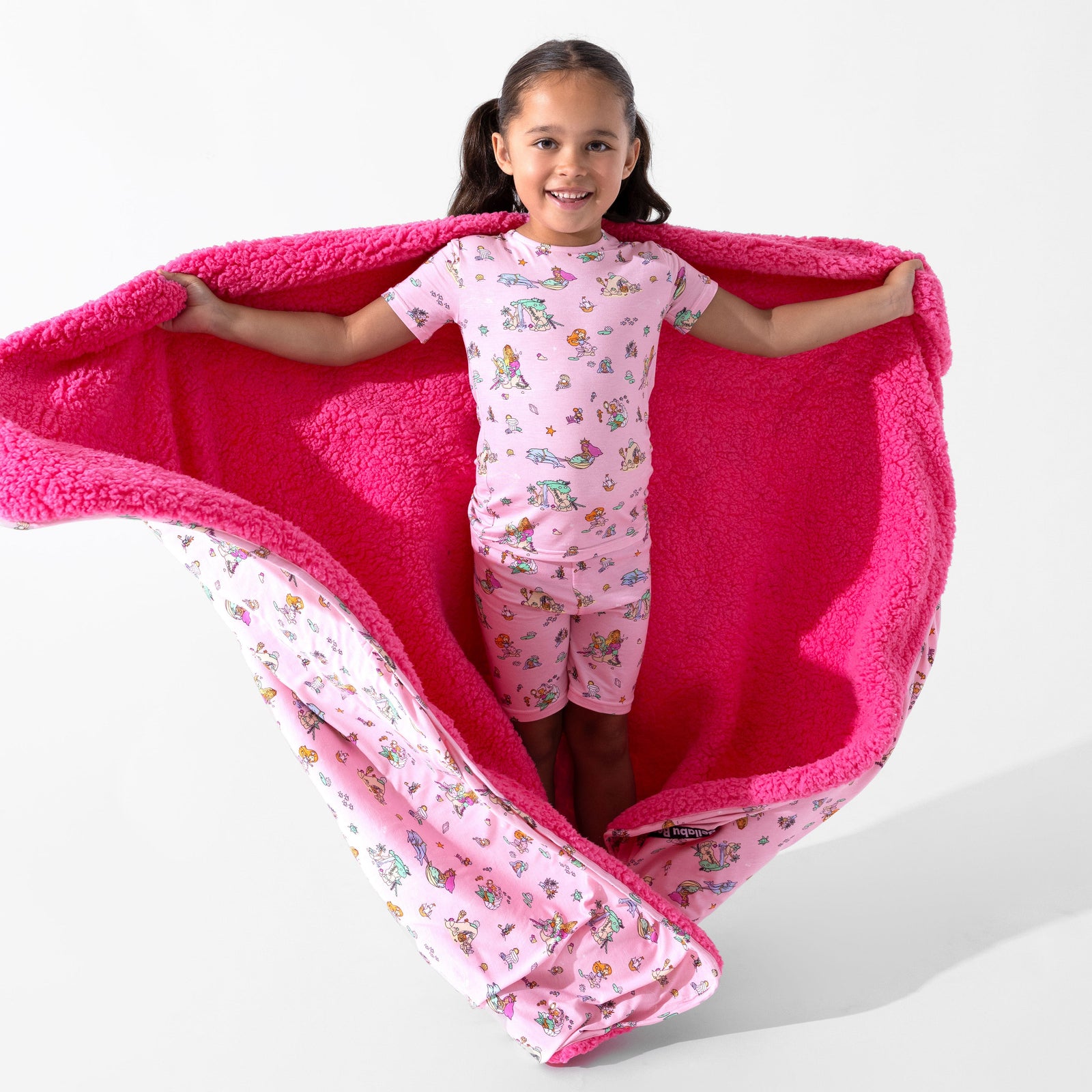 Mermaid Lagoon Bamboo Kids Pajama Short Set