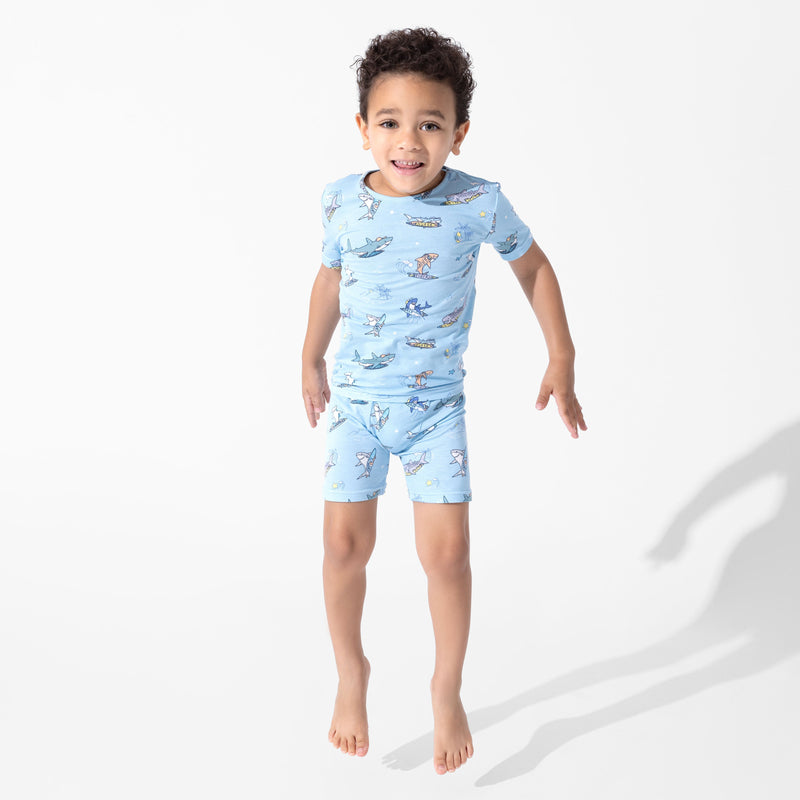 Shark School Bamboo Kids Pajama Short Set