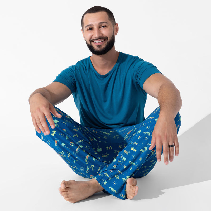 Monaco Blue Bamboo Men's Pajama Set