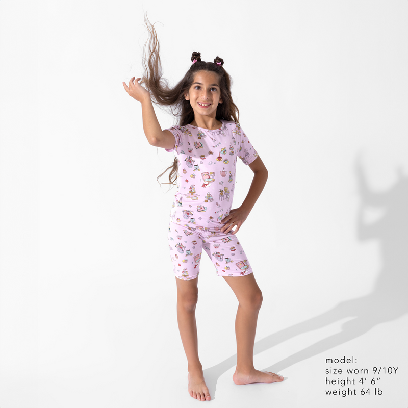 Tea Party Bamboo Kids Pajama Short Set
