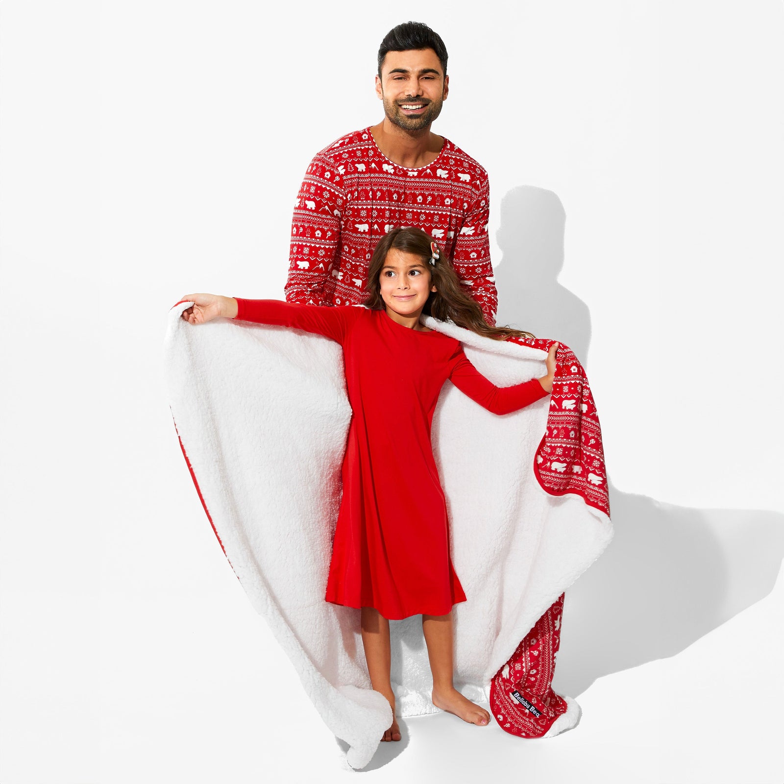 Polar Isle Red Bamboo Men's Pajama Set