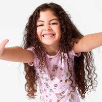 Tea Party Bamboo Girls' Short Sleeve Dress