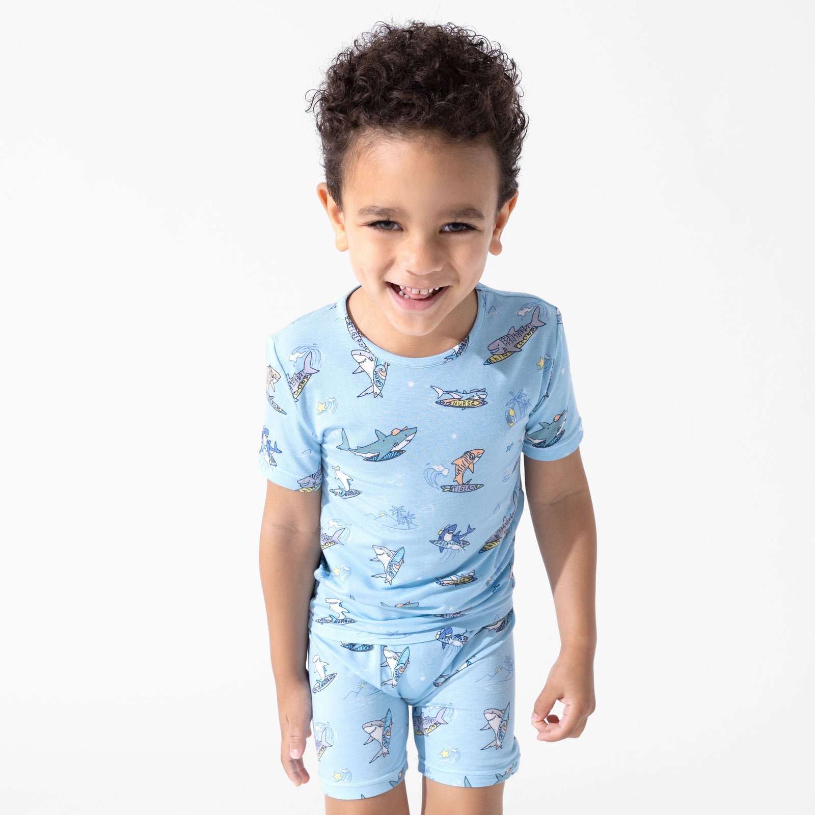 Shark School Bamboo Kids Pajama Short Set