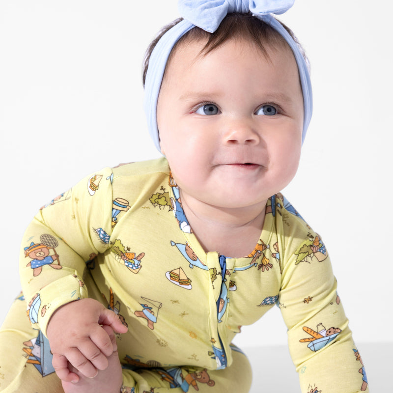 Teddy Bear Picnic Bamboo Convertible Footie