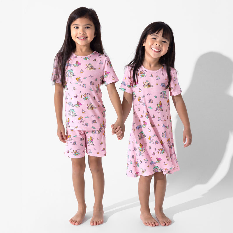 Mermaid Lagoon Bamboo Kids Pajama Short Set