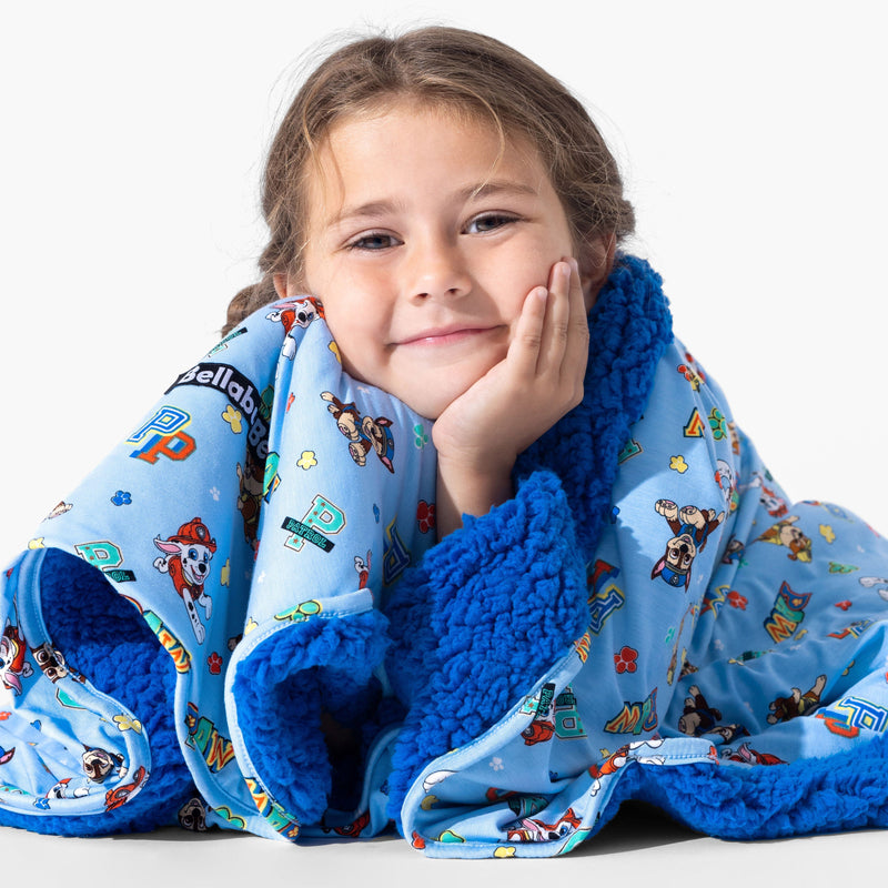 PAW Patrol: Varsity Blue Bamboo Sherpa Blanket