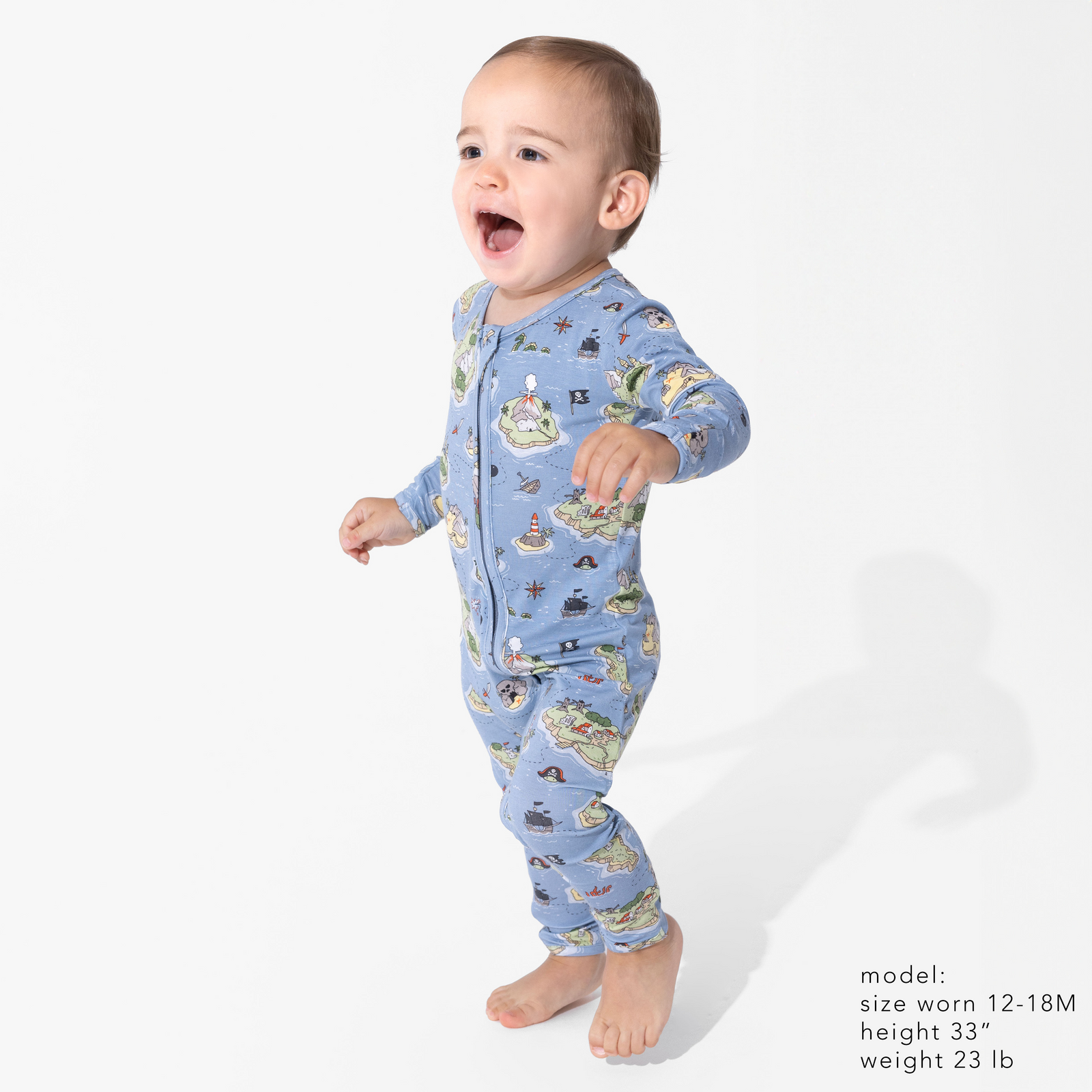 Pirate Cove Bamboo Convertible Footie