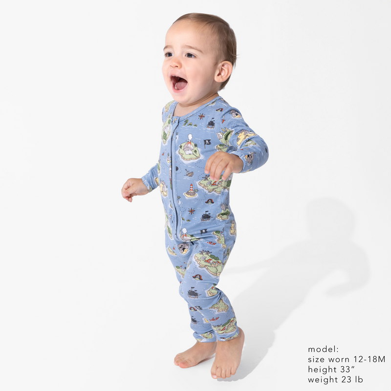 Pirate Cove Bamboo Convertible Footie