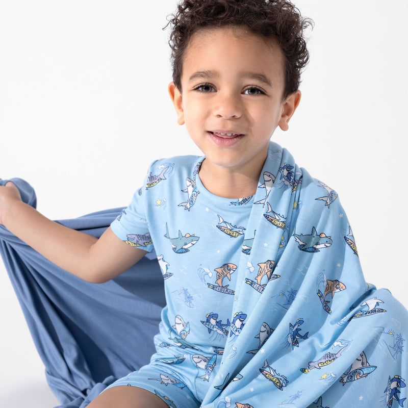 Shark School Bamboo Blanket