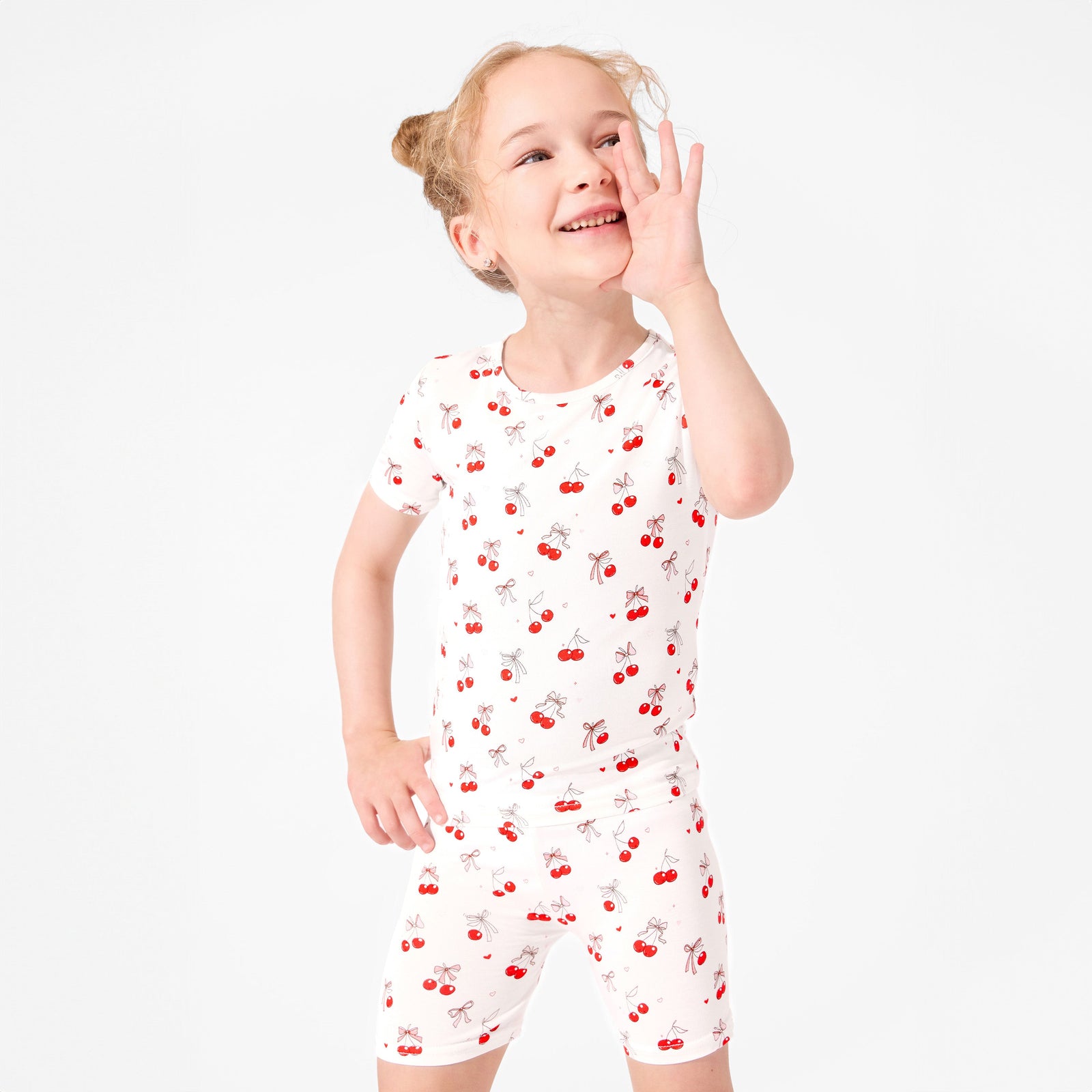Cherry On Top Bamboo Kids Pajama Short Set