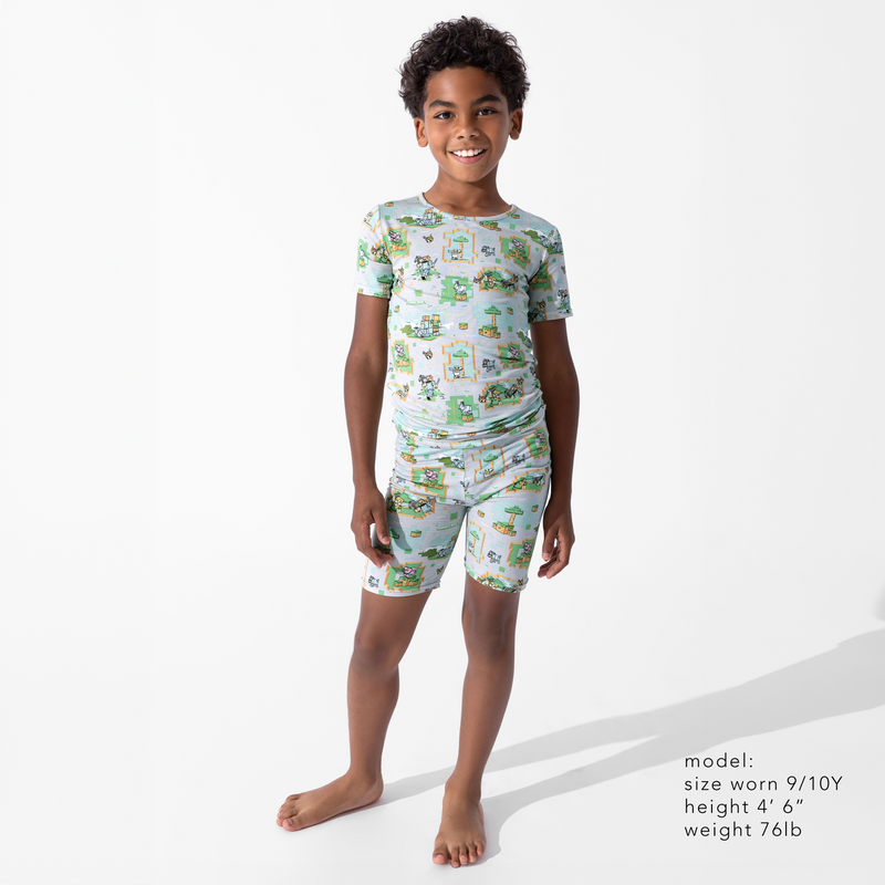 Minecraft Overworld Dreams Bamboo Kids Pajama Short Set