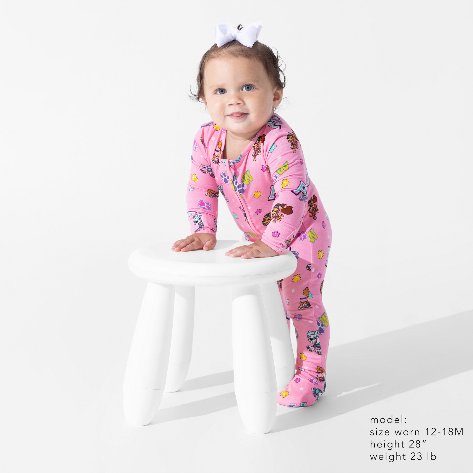 PAW Patrol: Varsity Pink Bamboo Convertible Footie